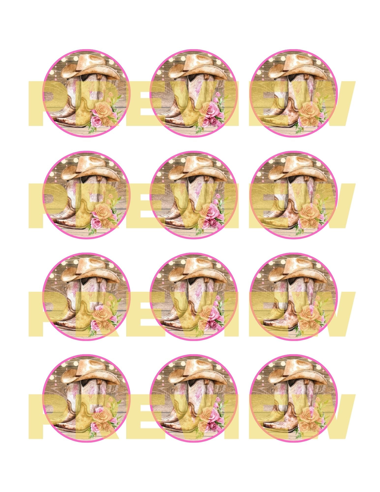 cowgirl cupcake topper ideas 