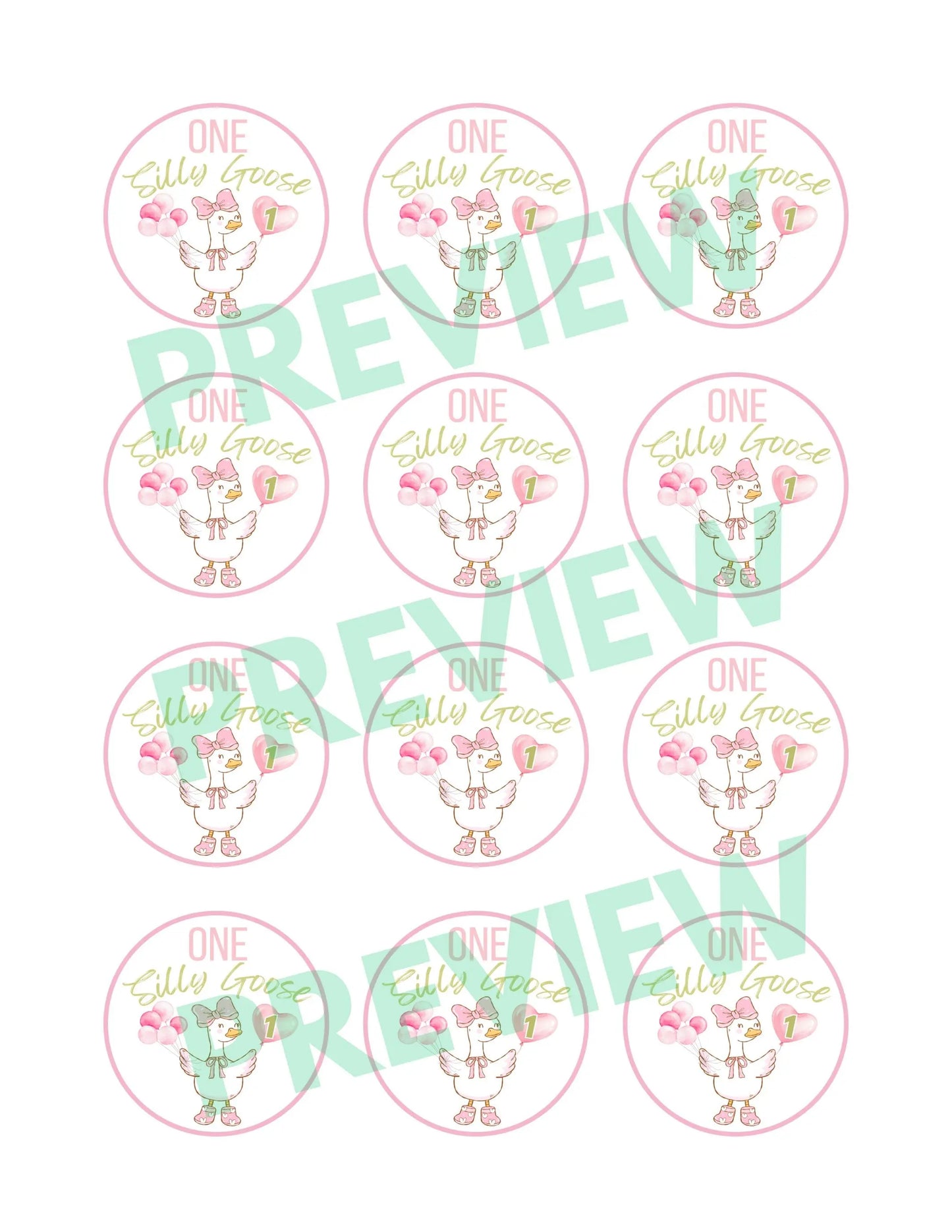 DIY Birthday Favors, Instant Download Party Decor, 2 Inch Circle Tags, Printable Milestone Decor.
