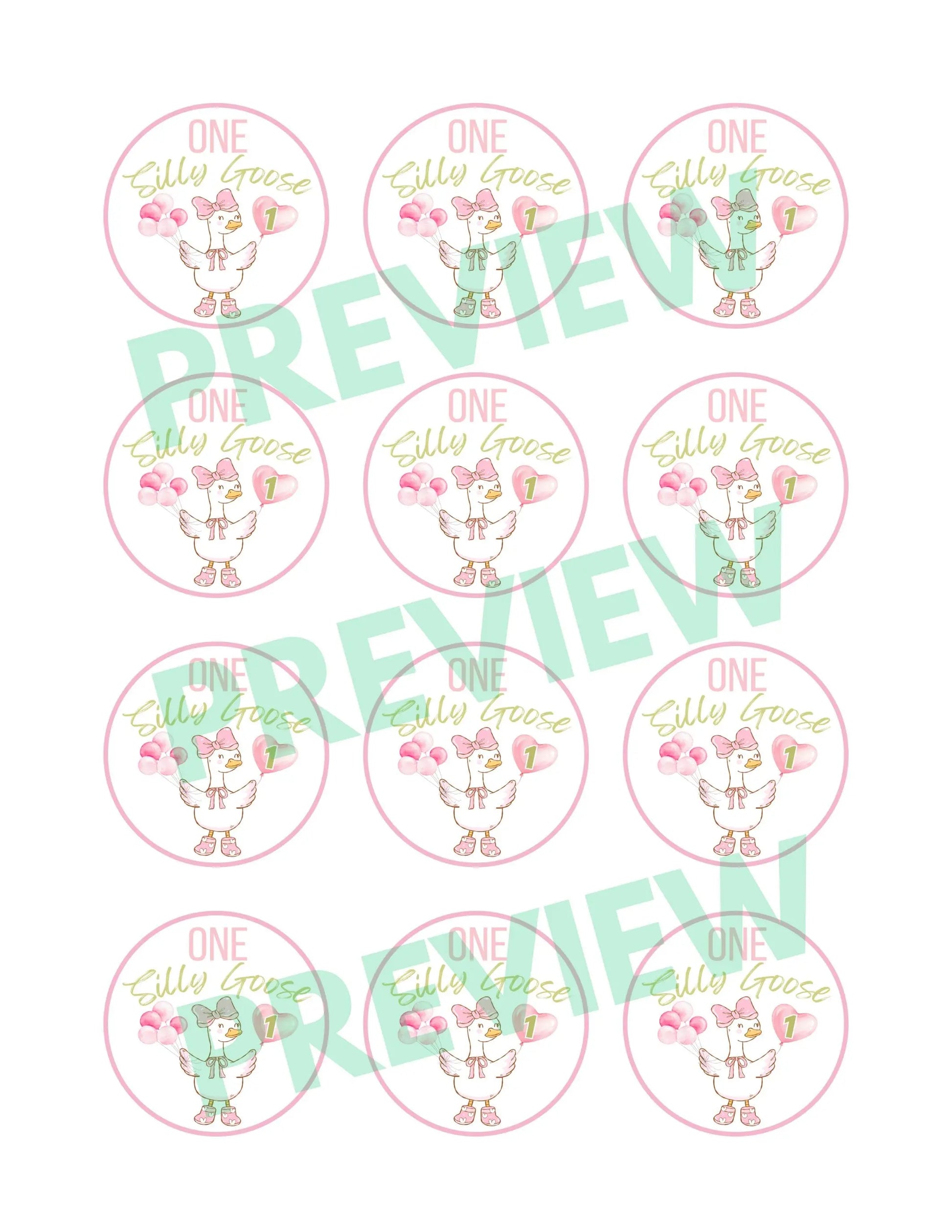 DIY Birthday Favors, Instant Download Party Decor, 2 Inch Circle Tags, Printable Milestone Decor.