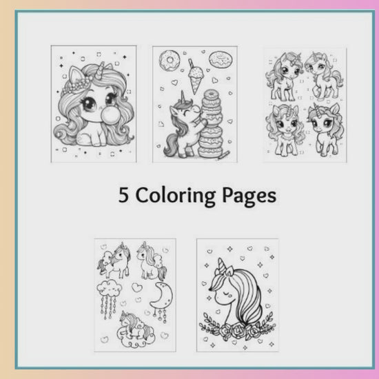 unicorn coloring pages for kids, unicorn maze games pdf printable
