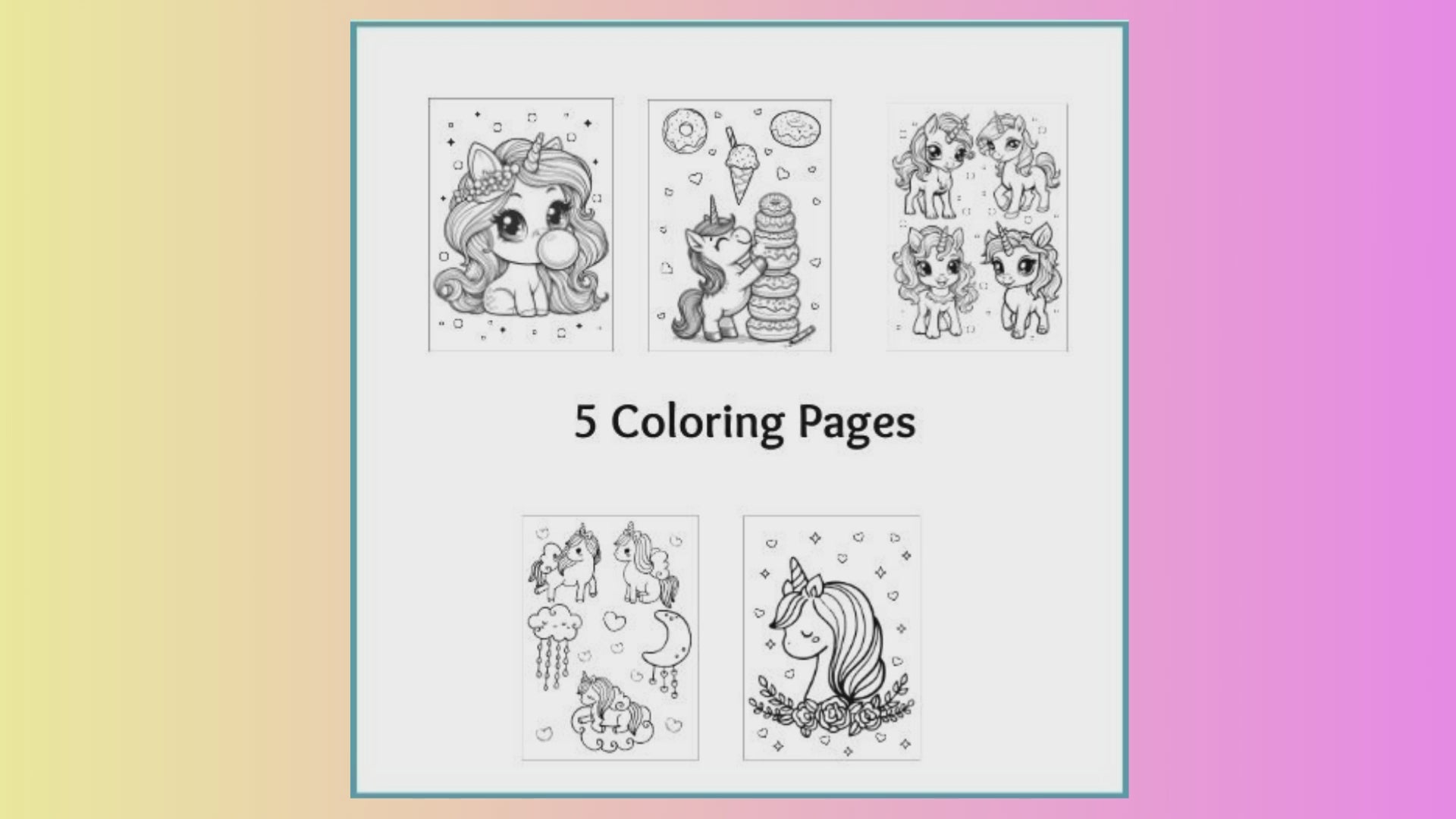 unicorn coloring pages for kids, unicorn maze games pdf printable