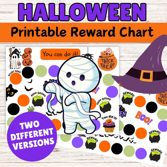 Halloween Reward Chart for Kids - Printable Halloween Student Reward Chart