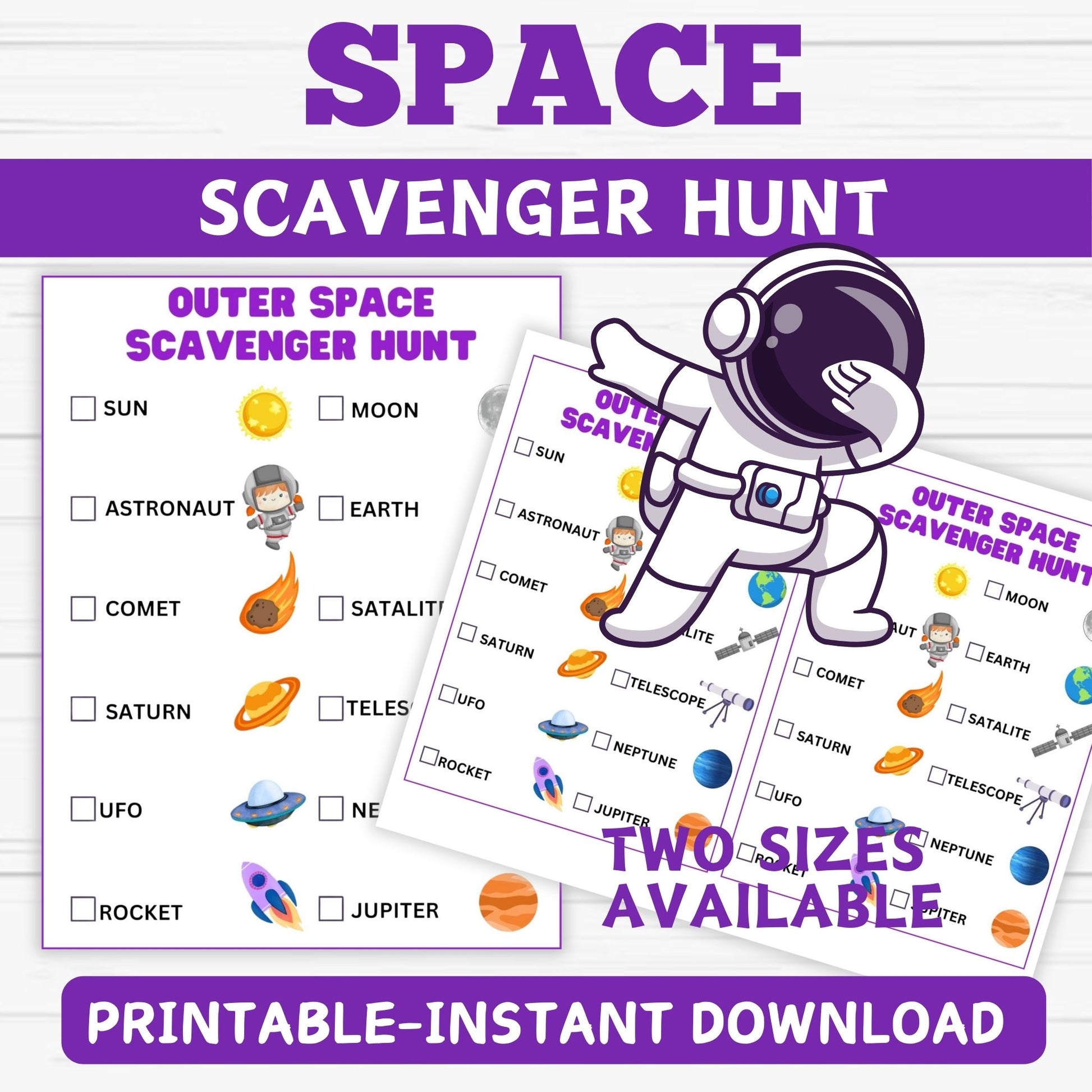Operation: Galactic Hunt" - An Outer Space Scavenger Hunt Adventure - Instant Download 