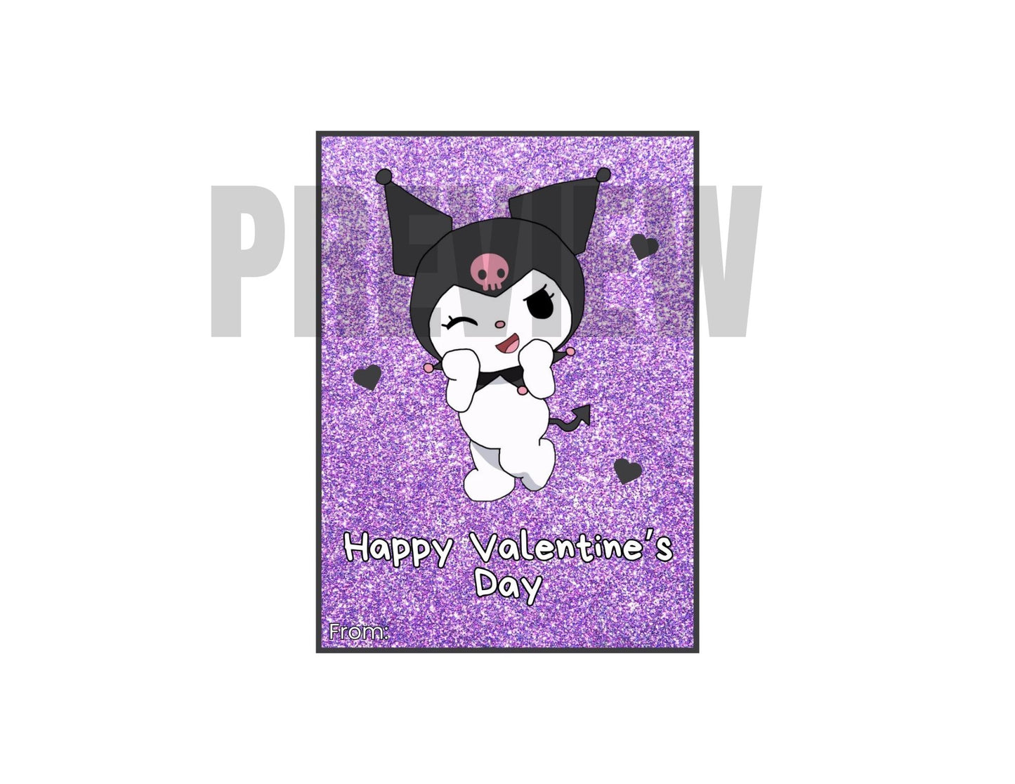 hello kitty kuromi valentine's day cards 