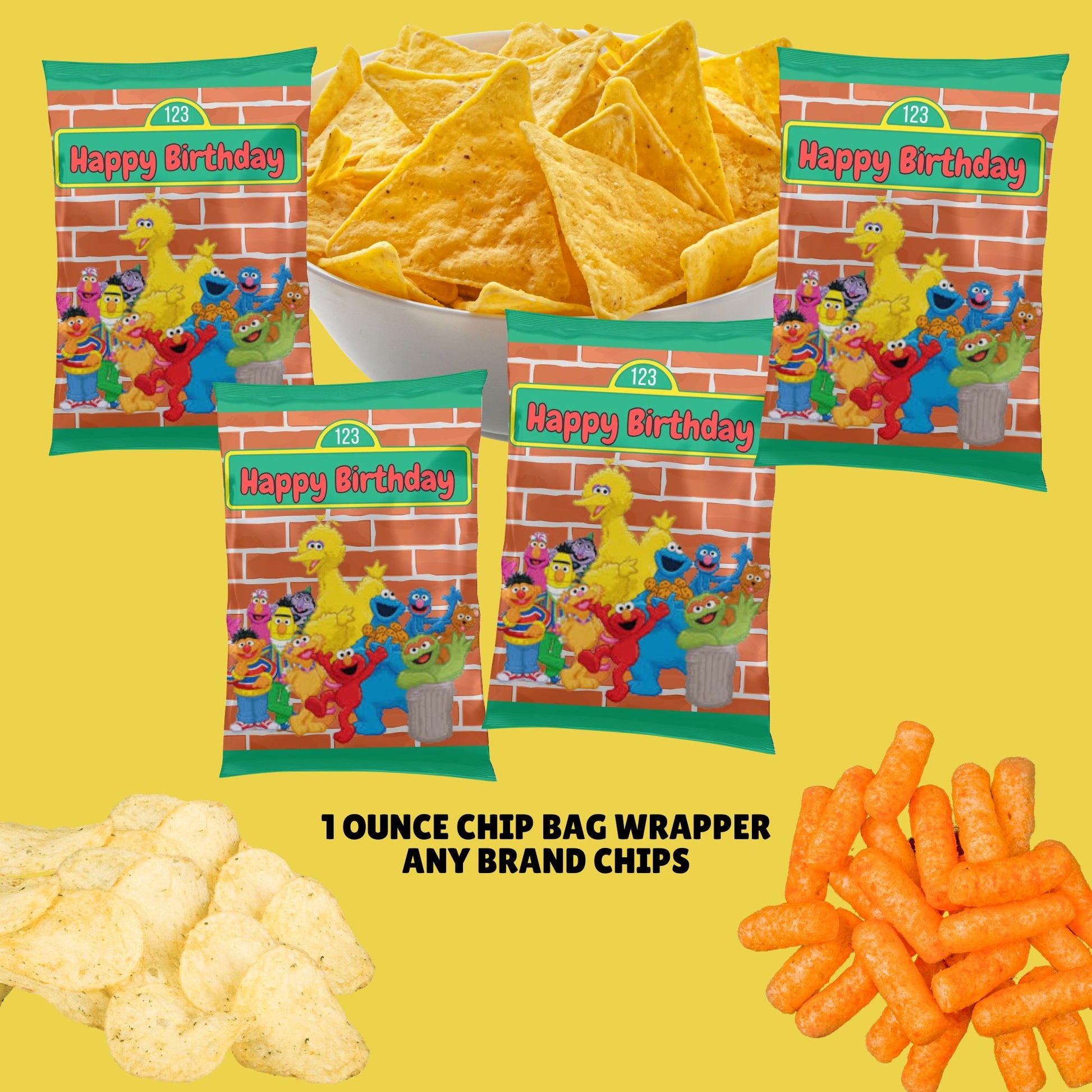 printable sesame street chip bag labels 