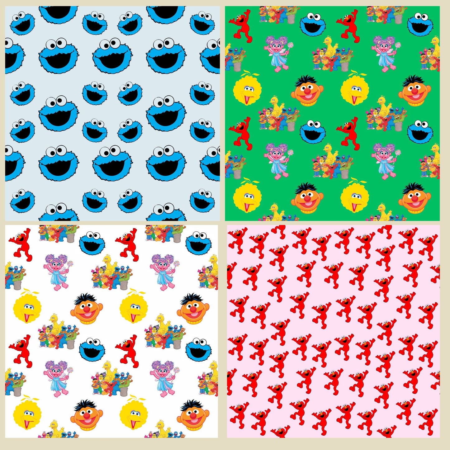 elmo cookie monster digital paper 