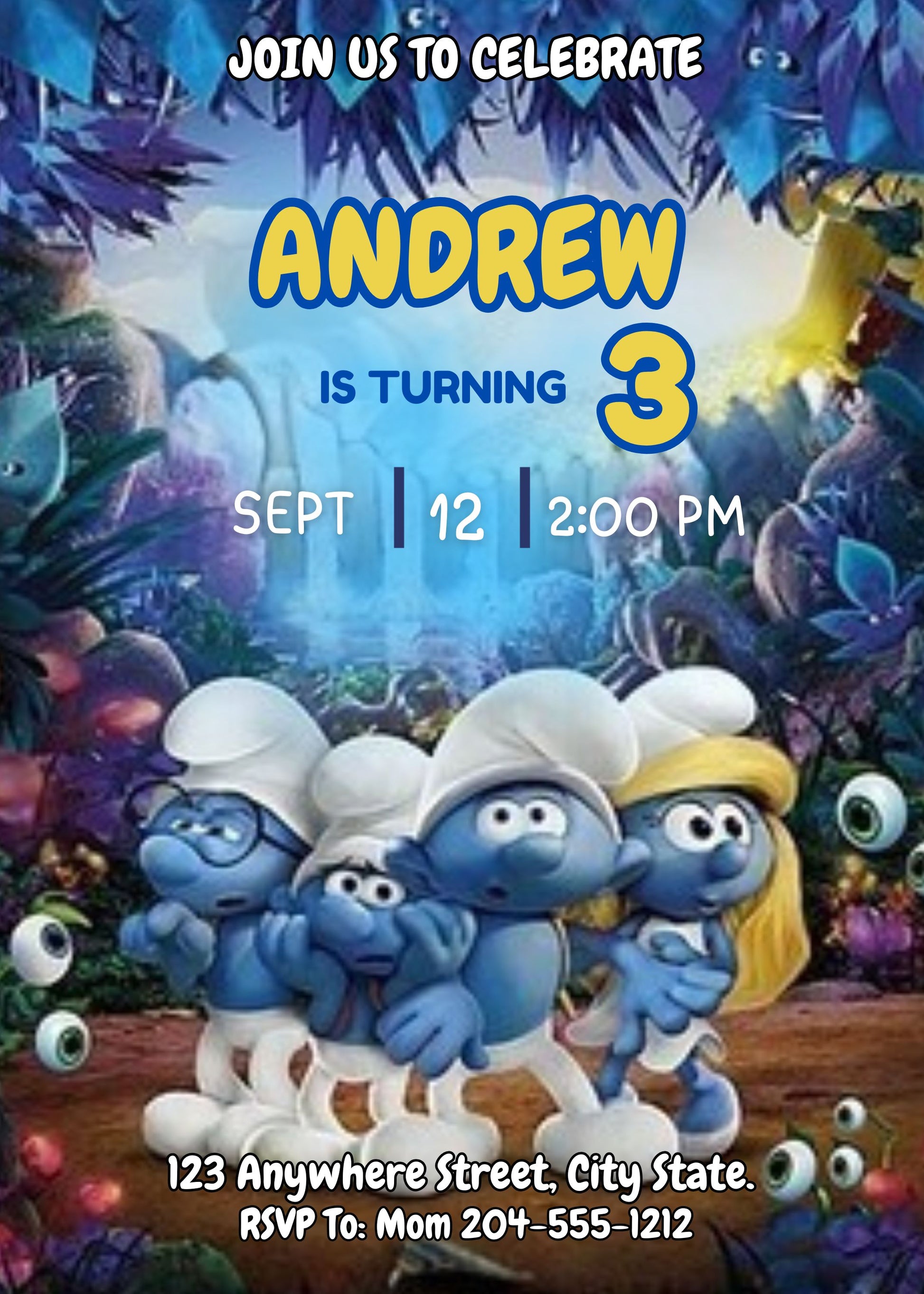 smurfs movie birthday party ideas 