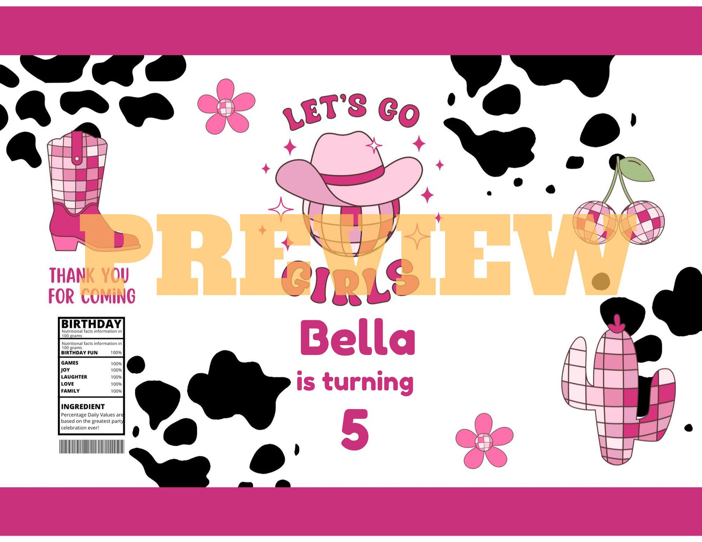 pink cowgirl disco party ideas 
