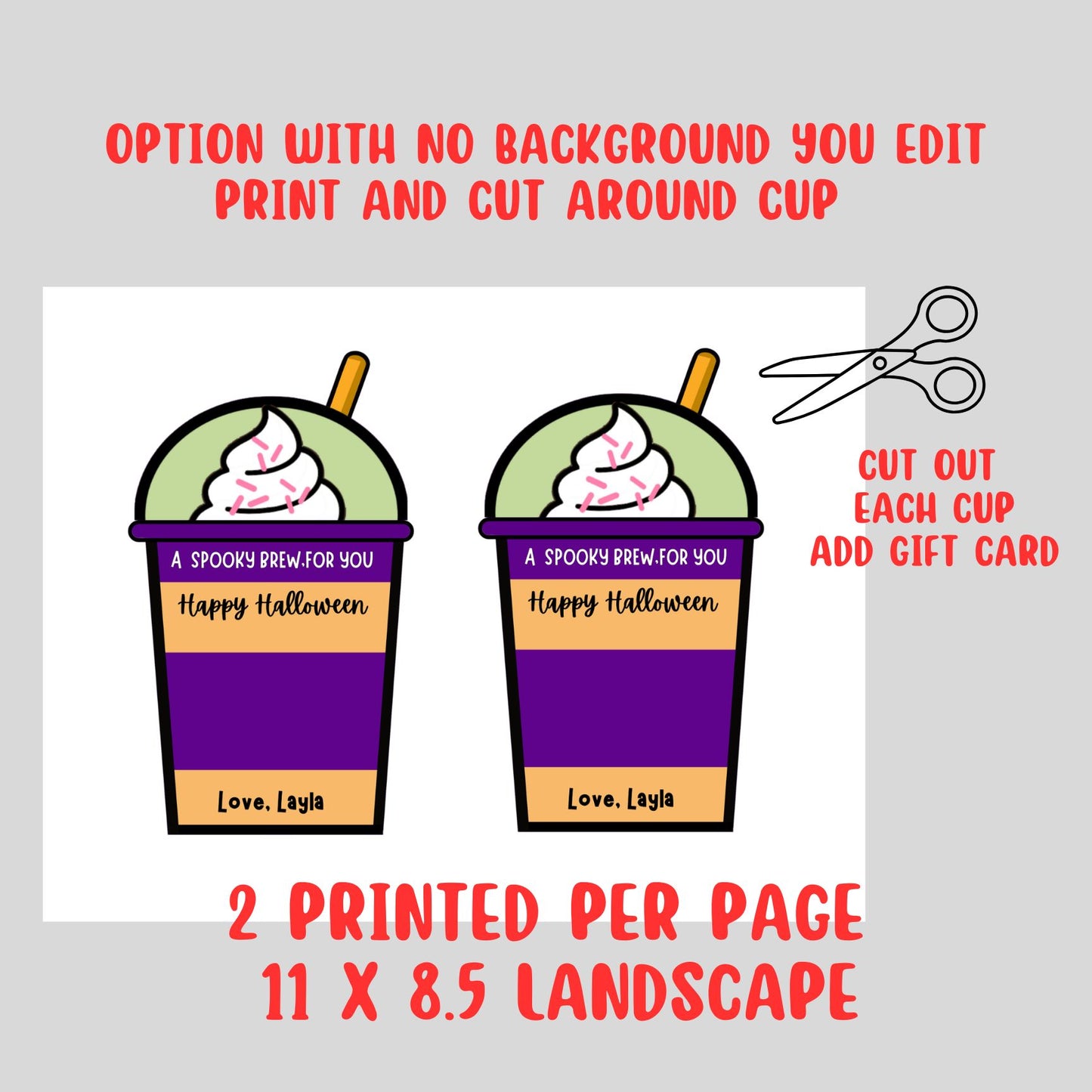 halloween gift card holder