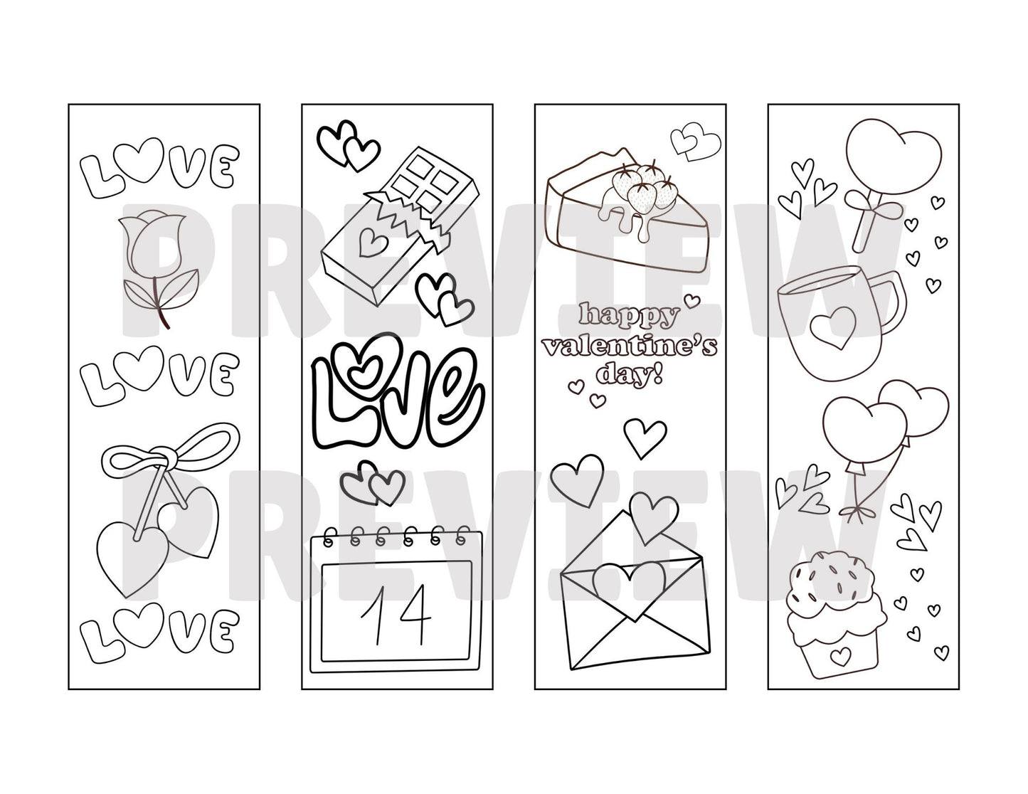 cute valentine's day kids coloring activities  