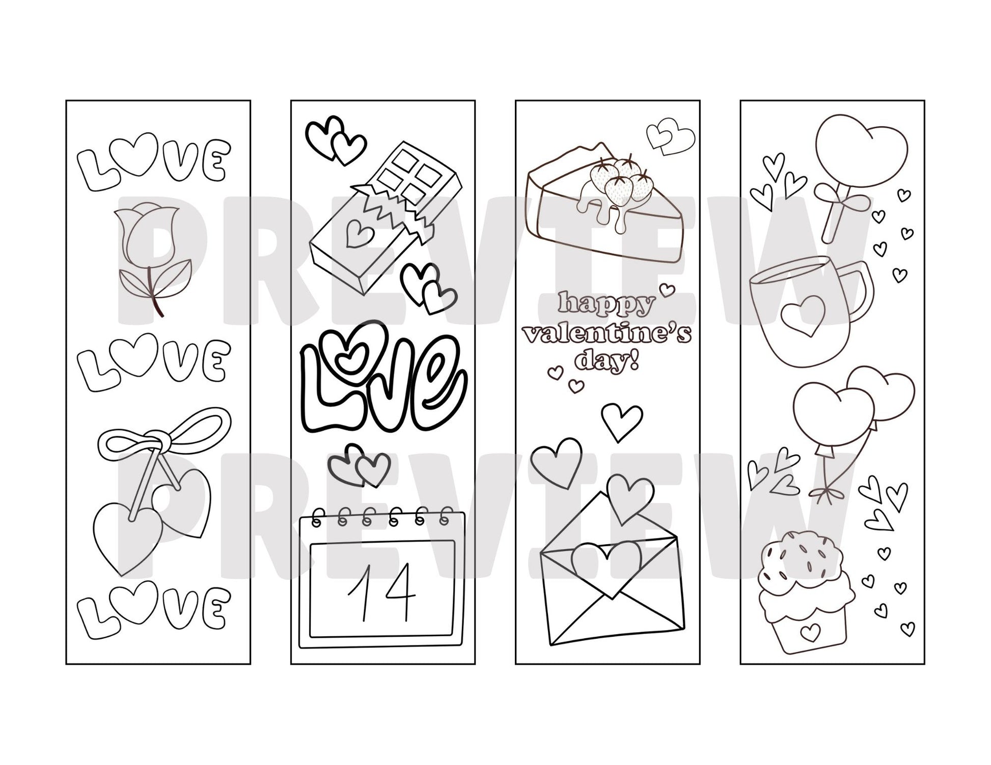cute valentine's day kids coloring activities  