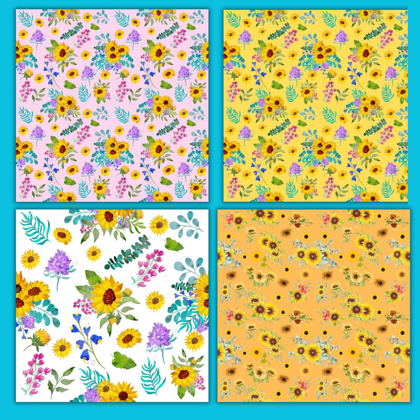 Sunflower Seamless Pattern- Sunflower Craft Paper- Printable – Girly Girl Tutus sunflower-seamless-pattern-sunflower-craft-paper-printable-girly-girl-tutus