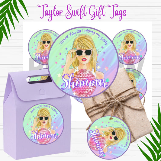 Taylor Swift Birthday Gift Tags - Printable Instant Download 