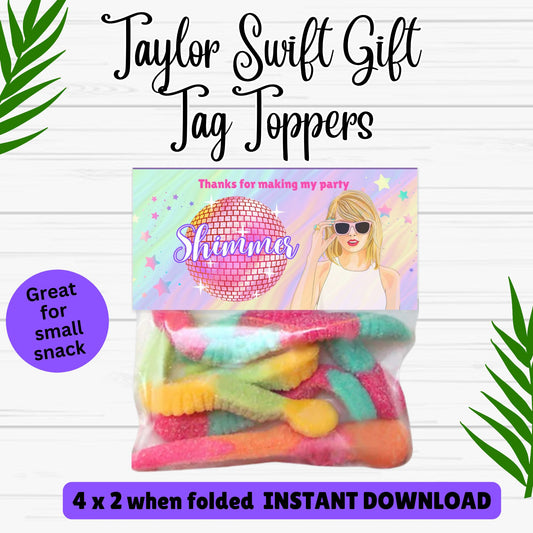 Taylor Swift Printable Gift Tags - Taylor Swift Party Favor Labels Instant Download