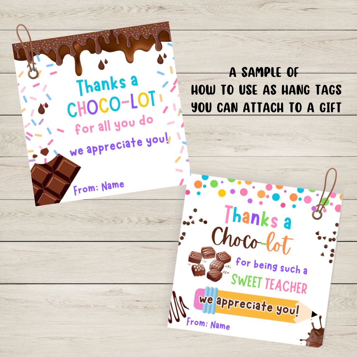 choco lot teacher appreciation gift tag