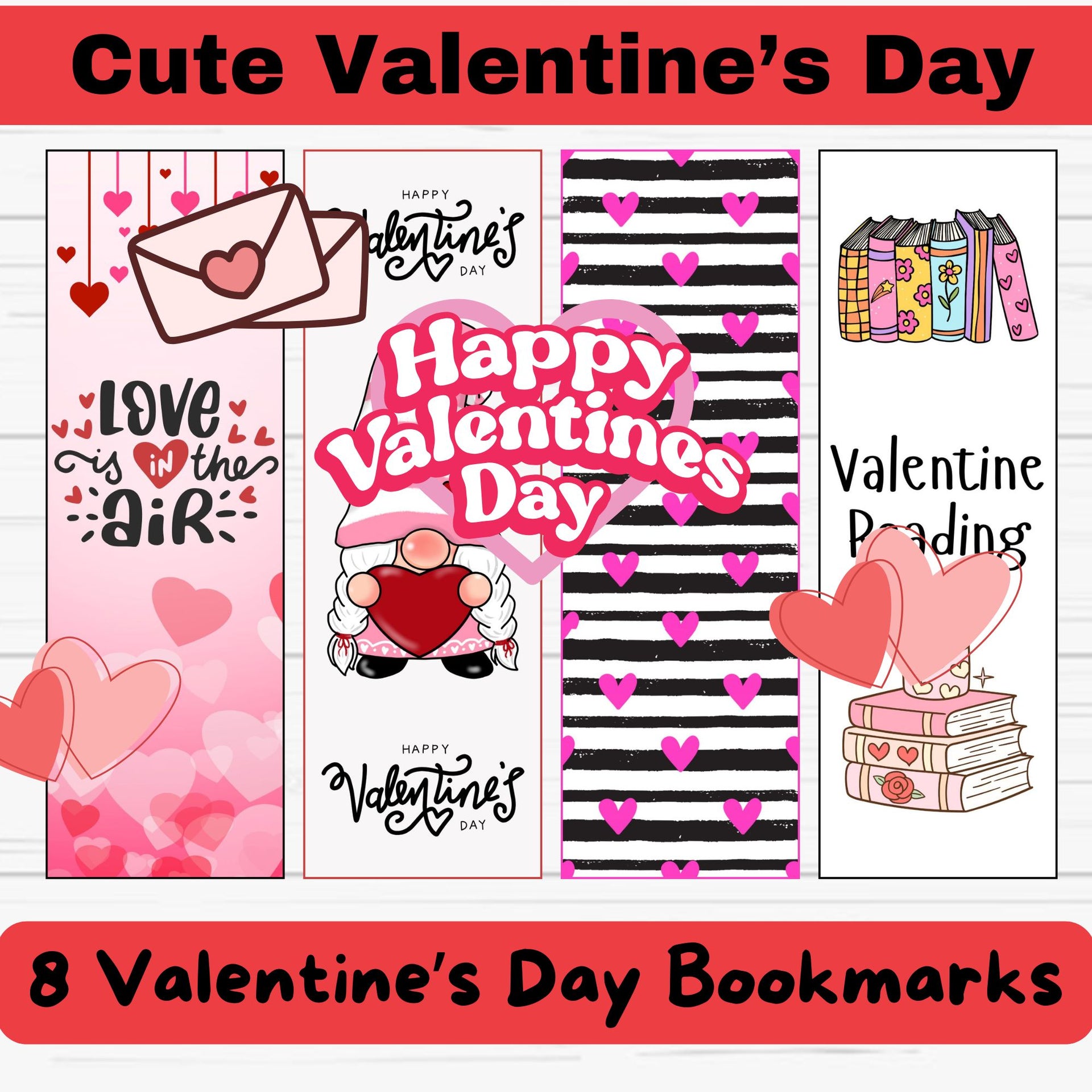 Valentine's Day Bookmarks - Printable Valentine's Day Bookmarks for Ki – Girly Girl Tutus for Free Printable Valentine S Day Bookmarks