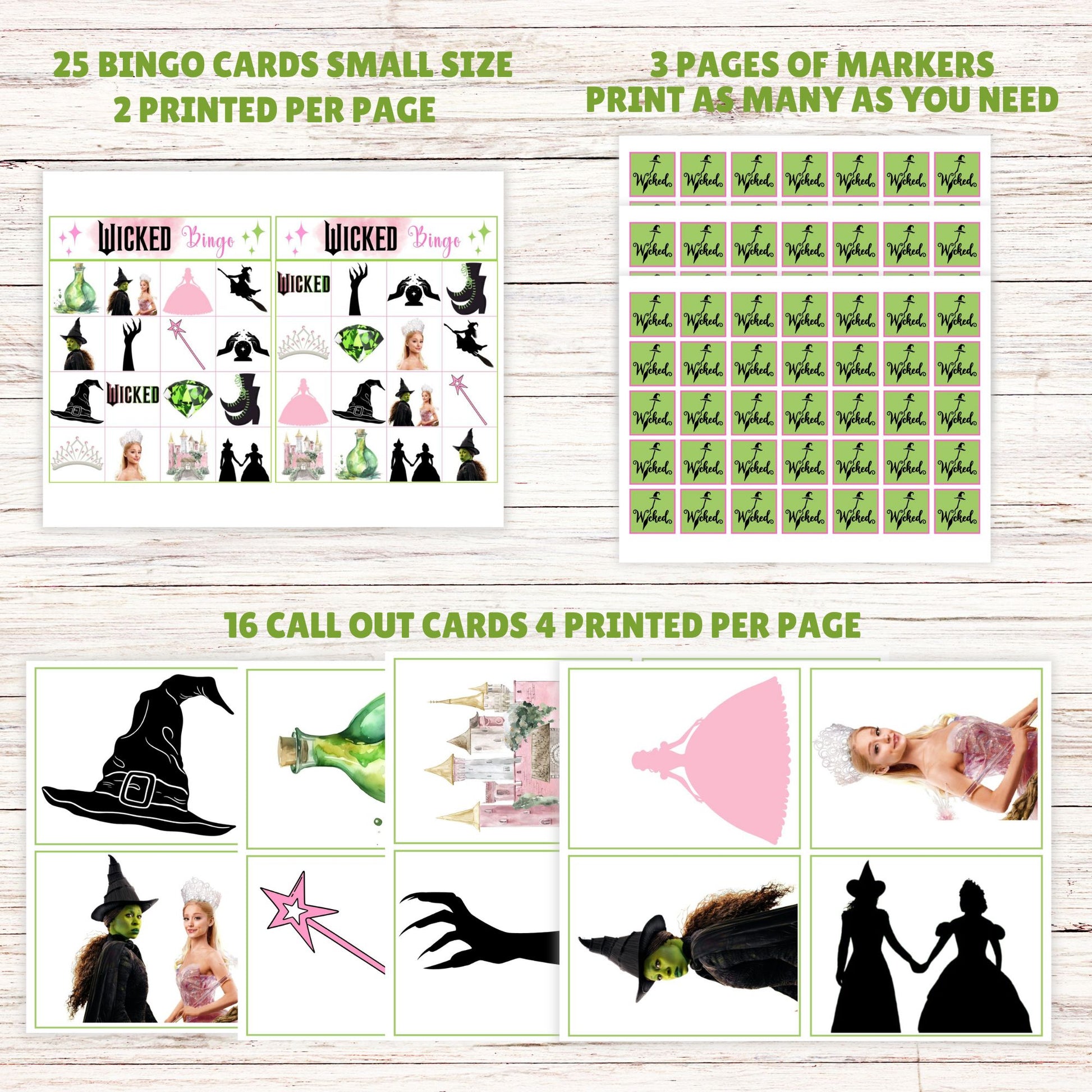 wicked-bingo-cute-wicked-printable-game-wicked-movie-bingo-insta-girly-girl-tutus for Free Printable Movie Bingo Cards Wicked Bingo - Cute Wicked Printable Game - Wicked Movie Bingo - Insta – Girly Girl Tutus for Free Printable Movie Bingo Cards