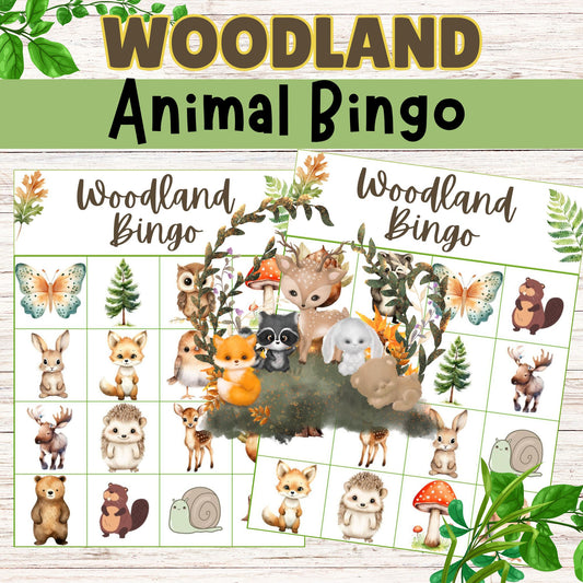 Woodland Bingo Game - Printable Woodland Bingo Game Online 