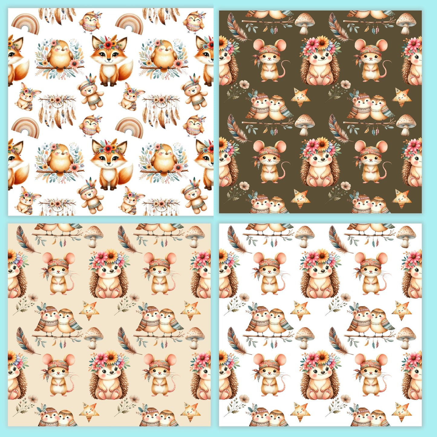 woodland animals pattern