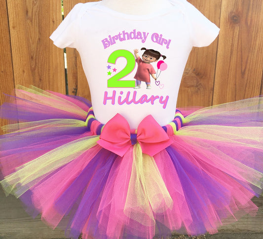 Boo Personalized Birthday Outfit, Monsters inc Birthday Shirt Girls 