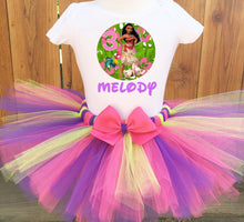 Load image into Gallery viewer, Moana and Pua Customized Birthday Tutu Outfit Set
