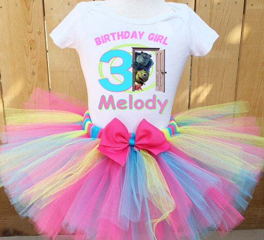 Mike, Sully and Boo Personalized First Birthday Tutu Set