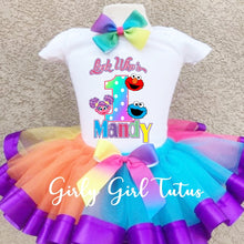 Load image into Gallery viewer, Abby Cadabby and Elmo Birthday Outfit Girl - Ribbon Tutu
