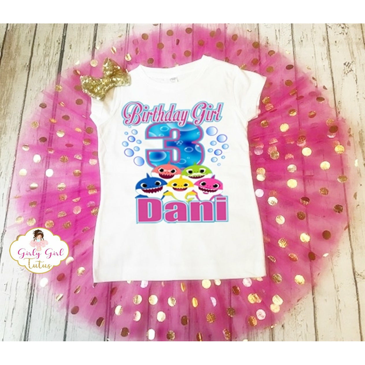 Bubble Guppies Customized Birthday Tutu Outfit For Girls