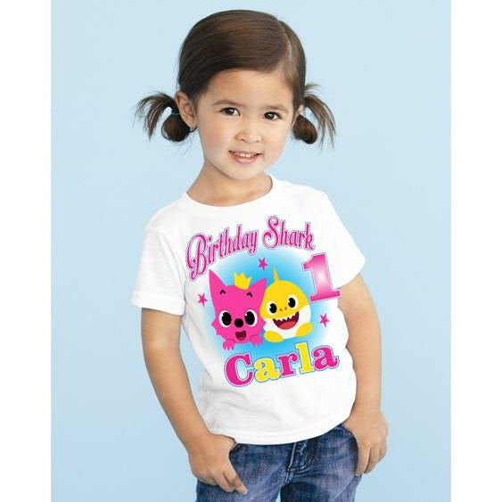 Baby Shark Custom Birthday Shirt for Girls