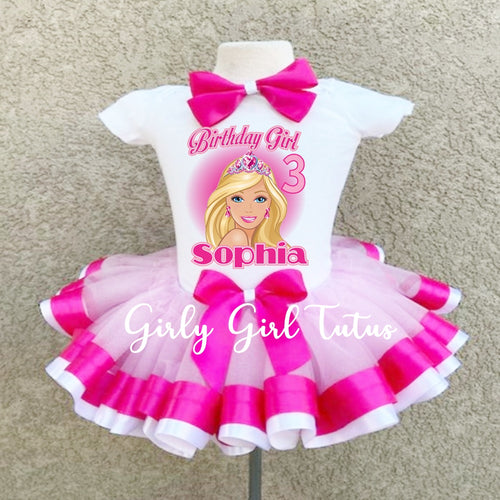 Barbie Personalized Birthday Tutu Outfit - Ribbon Tutu