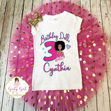 Load image into Gallery viewer, Black Barbie Shimmer Tutu Set for Toddler Girl 
