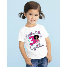Load image into Gallery viewer, Black Barbie Birthday T Shirt- Barbie Birthday Shirts
