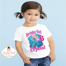 Load image into Gallery viewer, Barbie Mermaid Personalized Birthday T shirt Add Name
