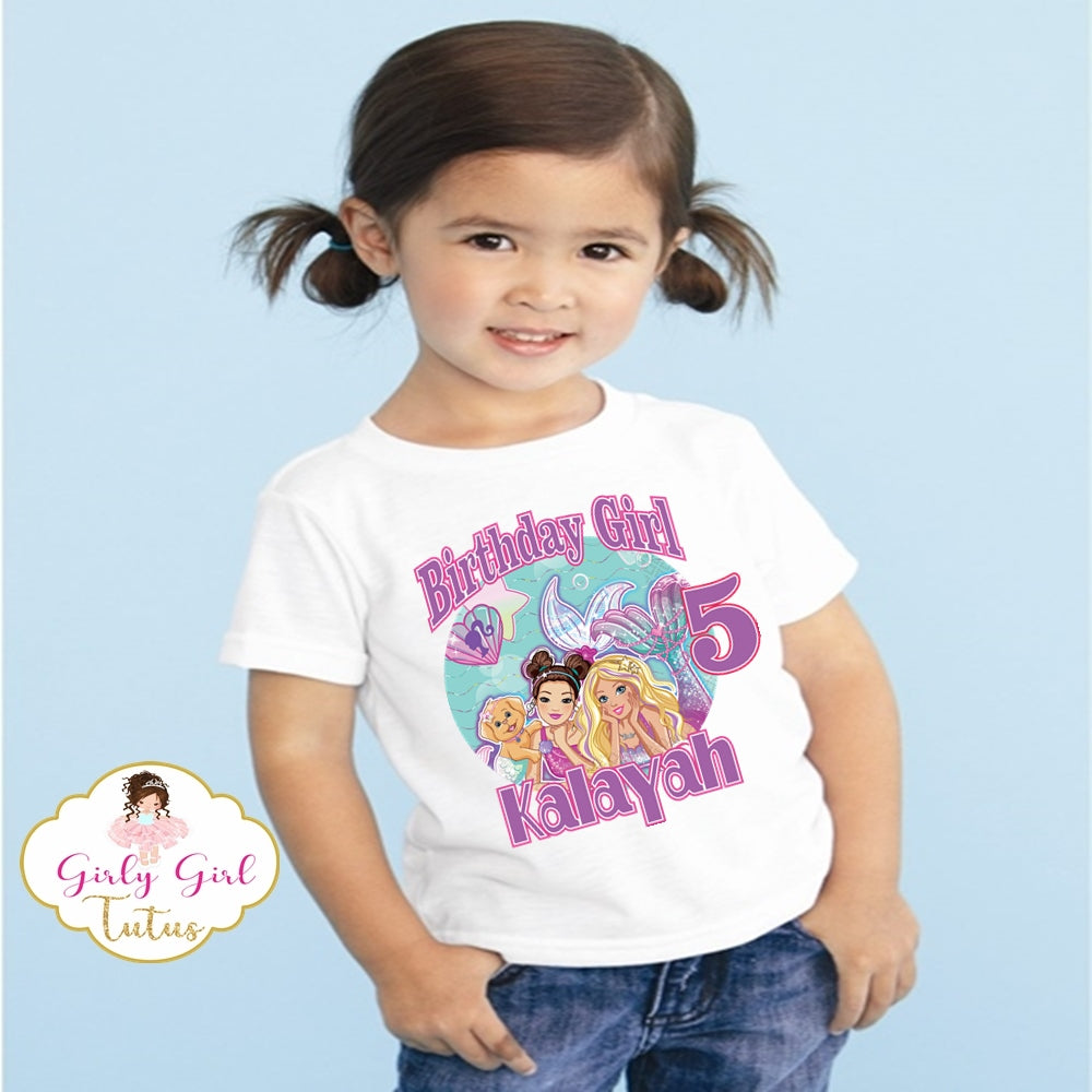 Barbie Mermaid Birthday T Shirt - Barbie Shirts