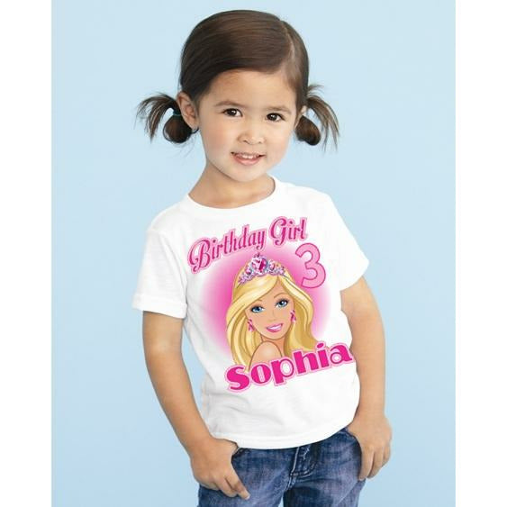 Barbie Custom Birthday T Shirt for a Barbie Birthday Party