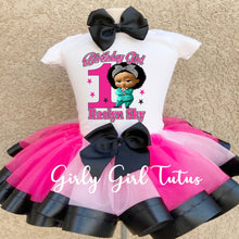 Load image into Gallery viewer, Black Boss Baby Girl Outfit - Ribbon Tutus 
