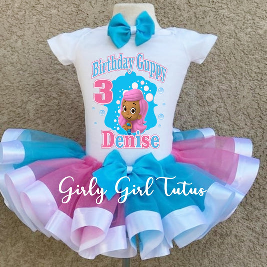 Bubble Guppies Molly Birthday Tutu Outfit Set - Ribbon Tutu