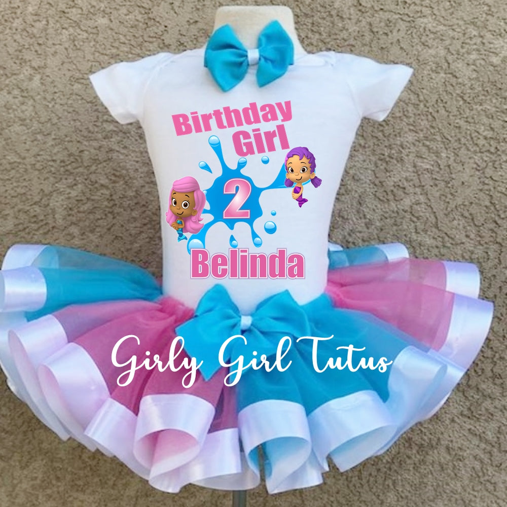 Bubble Guppies Oona and Molly Birthday Outfit - Ribbon Tutu