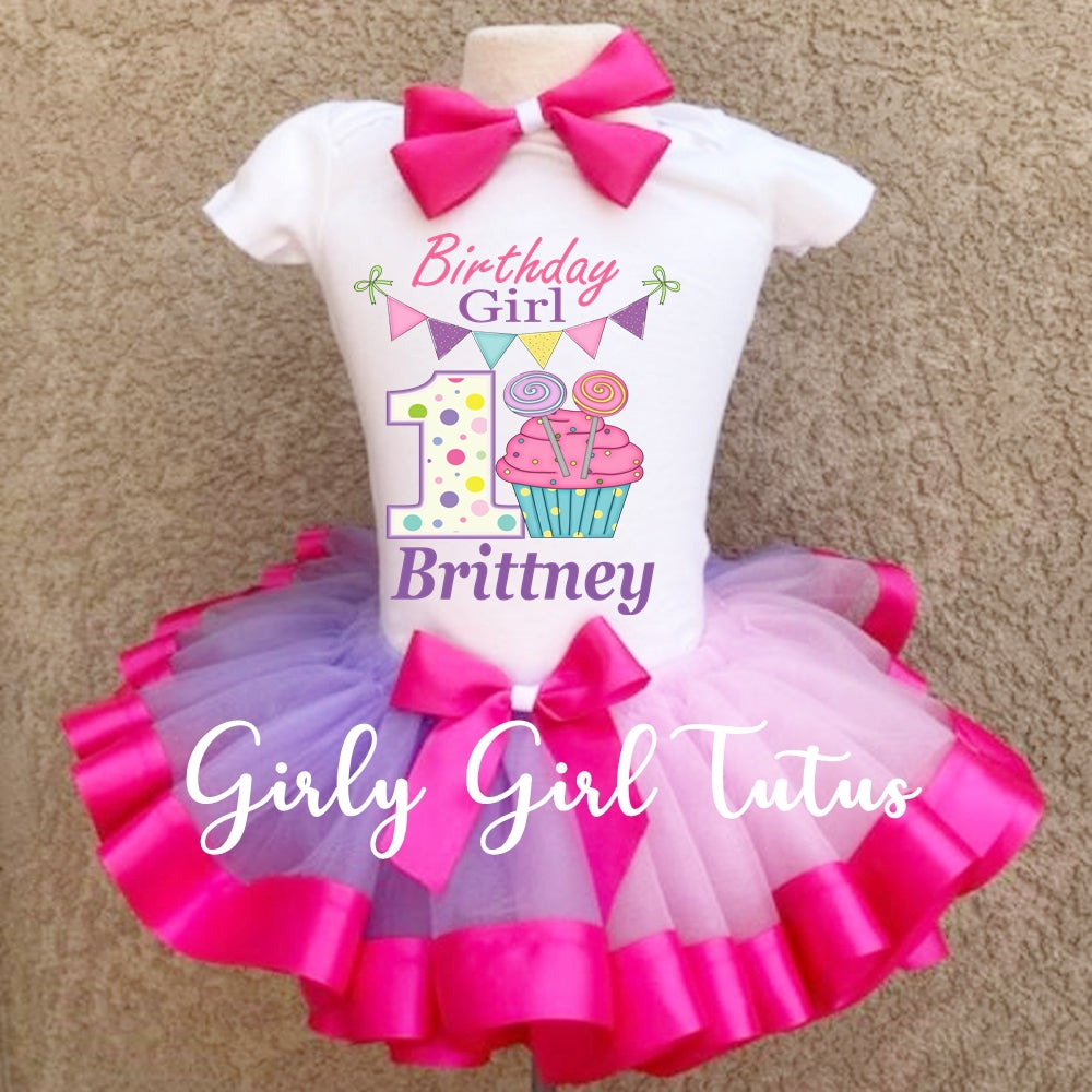 Candyland Birthday Outfit Baby Girl - Ribbon Tutu