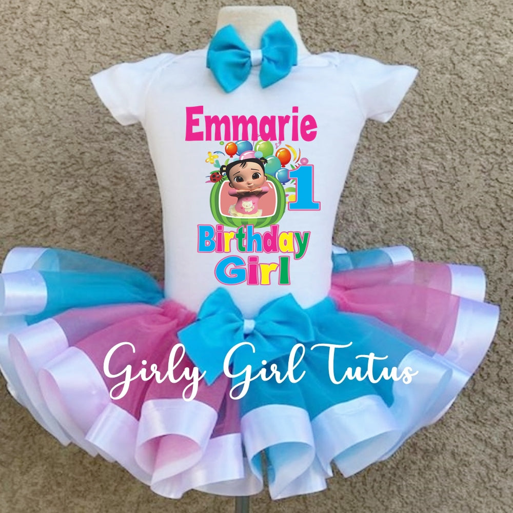 Cocomelon Birthday Outfit for Girl - Ribbon Tutu