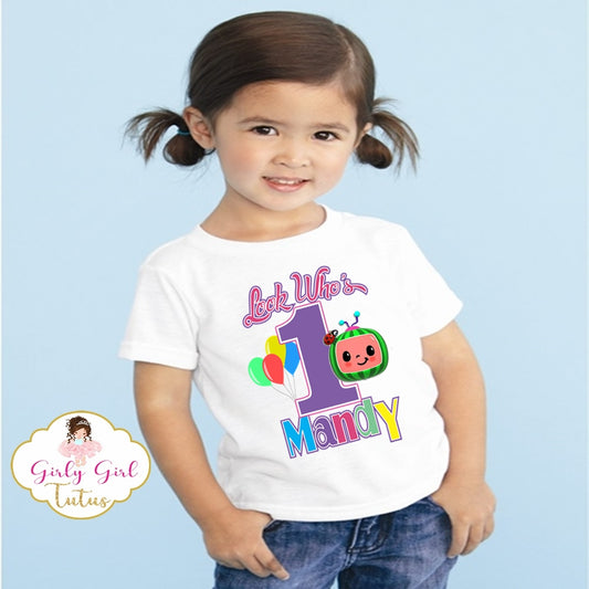 Cocomelon Birthday Shirt for Girls - Cocmelon Personalized Shirt