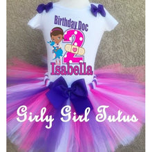 Load image into Gallery viewer, doc mcstuffins pink purple birthday tutu outfit
