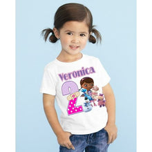 Load image into Gallery viewer, Doc Mcstuffins Girl Birthday T Shirt Custom Add Name 
