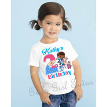 Load image into Gallery viewer, Doc Mcstuffins Personalized Birthday T shirt Custom
