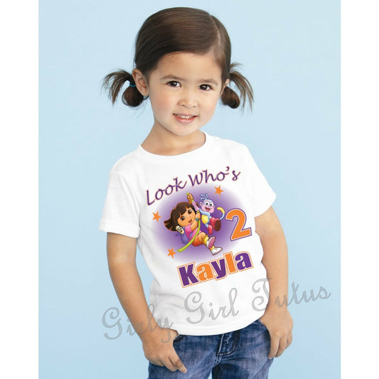 Dora the Explorer Birthday T Shirt Customized with Name