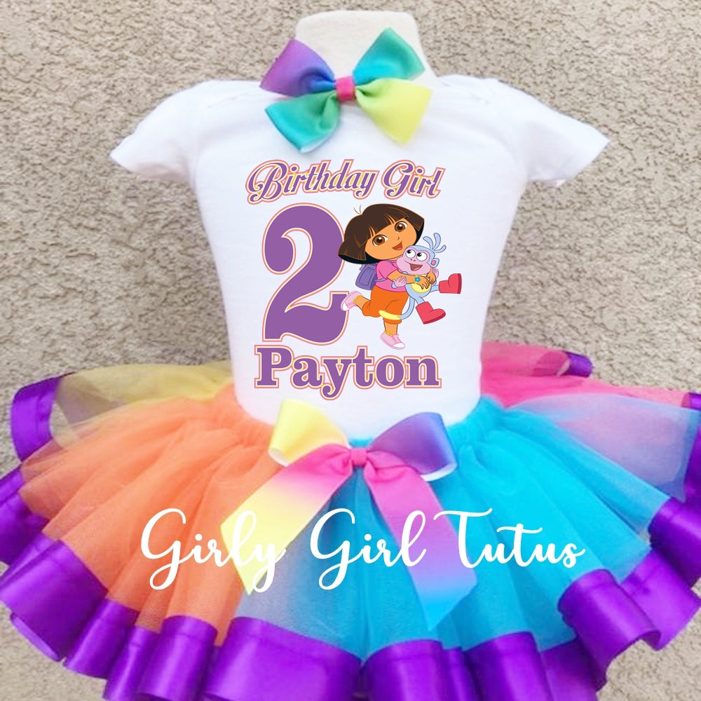 Dora the Explorer Birthday Outfit for Girl - Ribbon Tutus