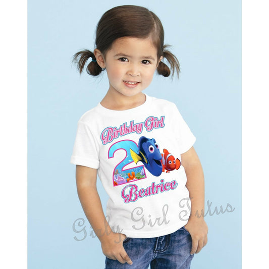 Finding Dory with Nemo Birthday T Shirt Customized with Name 