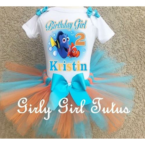 Finding Dory Custom Birthday Outfit Tutu Set Party Dress Set 
