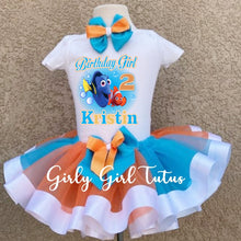 Load image into Gallery viewer, Finding Dory Birthday Outfit Girl - Ribbon Tutu
