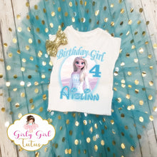 Load image into Gallery viewer, Frozen Elsa Birthday Tutu Outfit Set for Girl 
